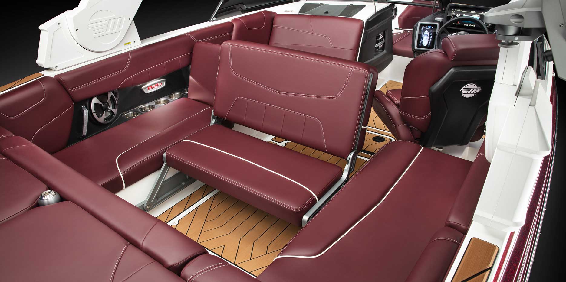 Malibu Boats 22 LSV Wake View Bench Seat.