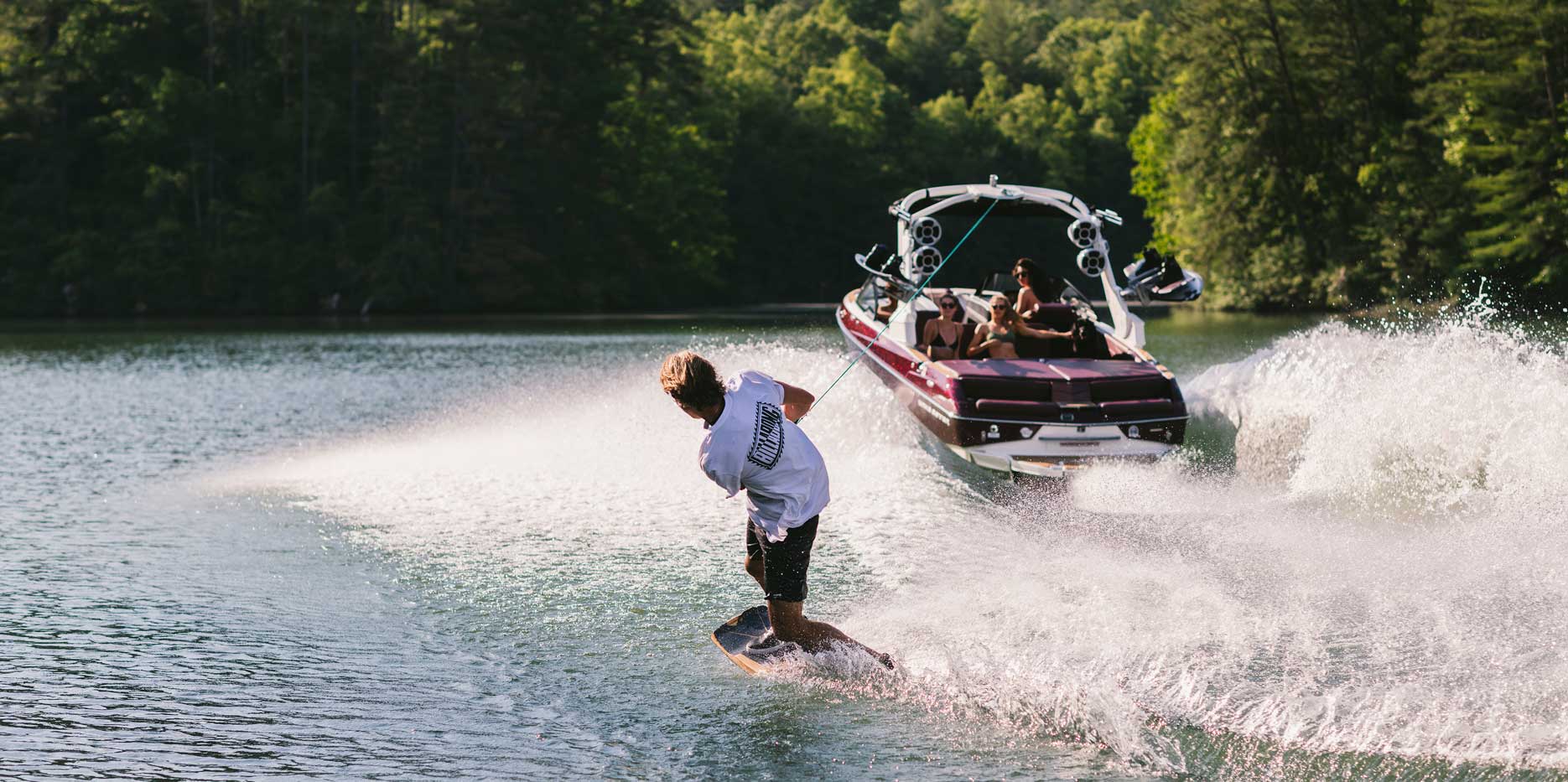 Watersports couldn't get more fun than setting up on the ultimate playground behind the 22 LSV.