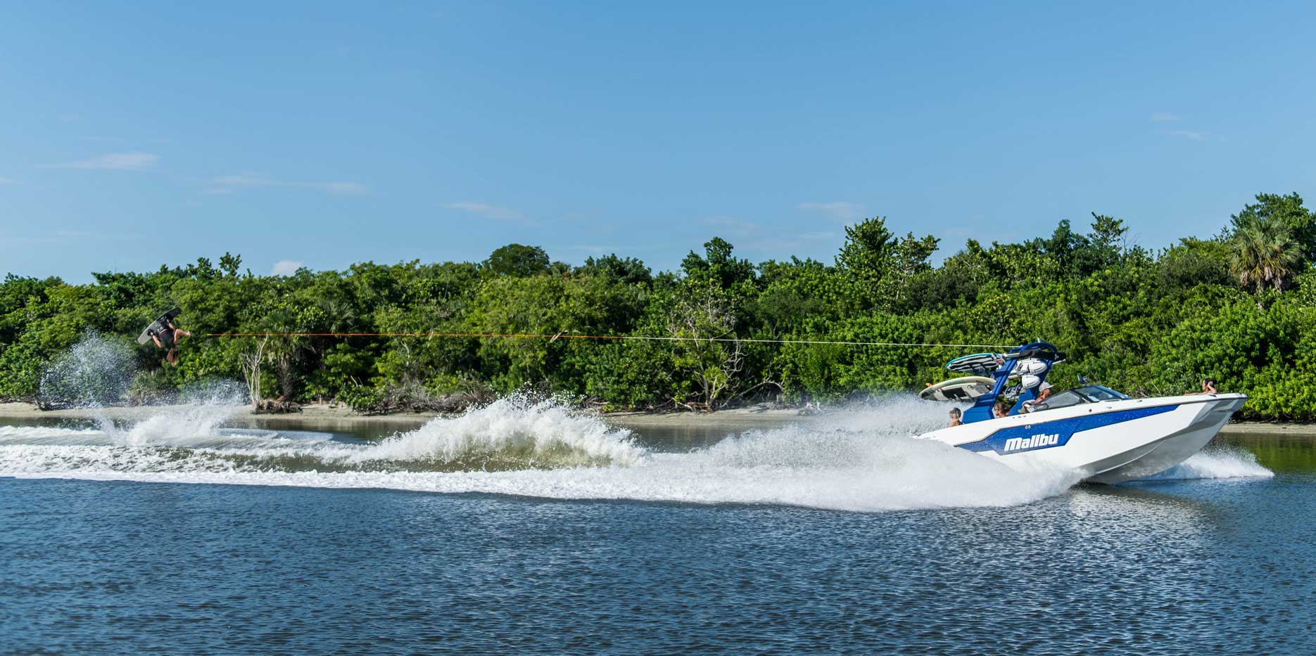 Wakeboarding behind the M240