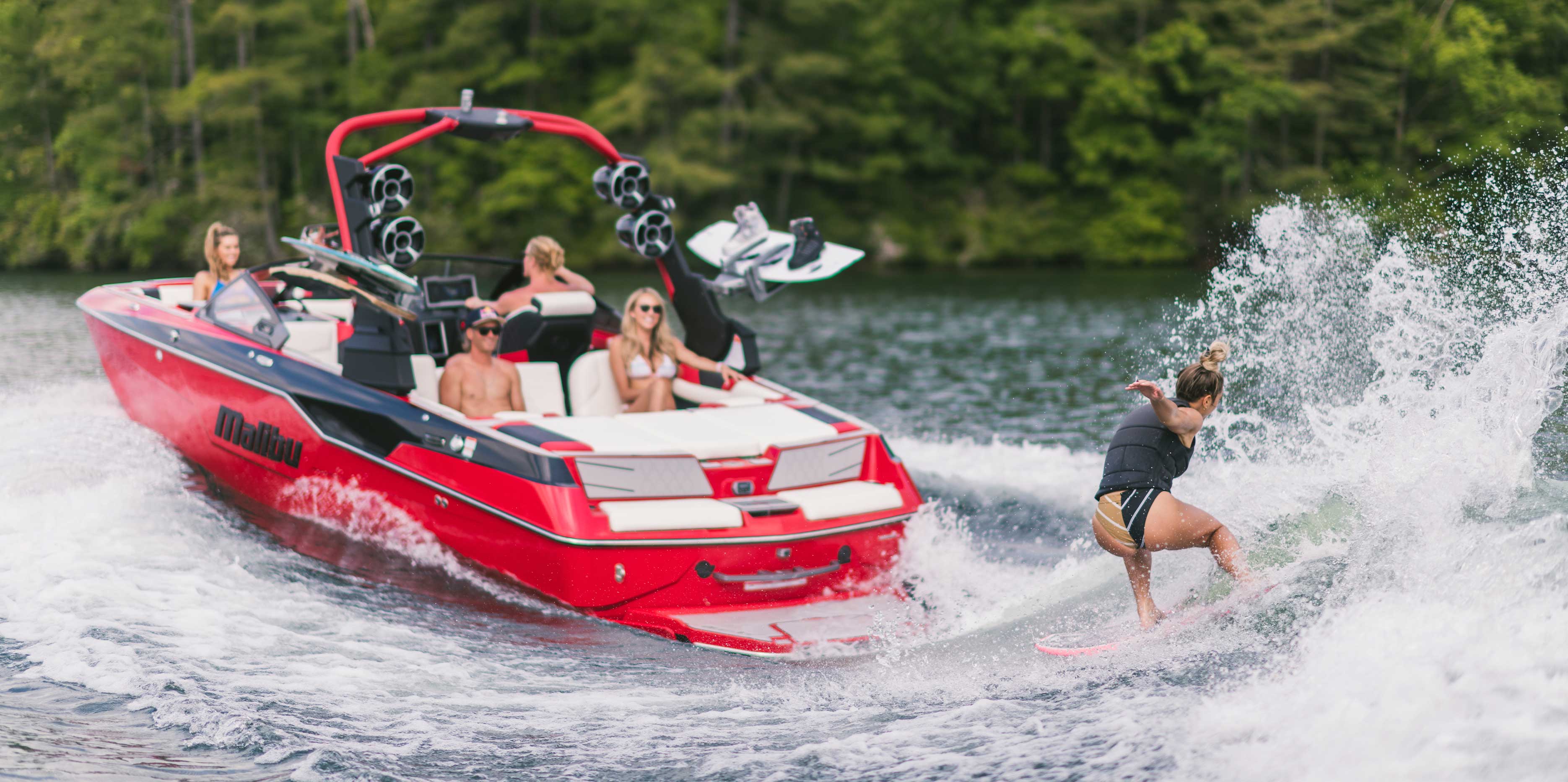The 2021 Malibu Boats All-New M220 Wakesurfing