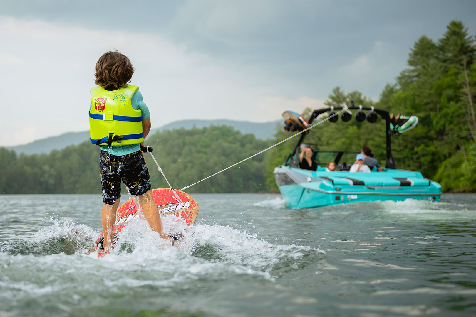 Child Wake Surfing Behind T220