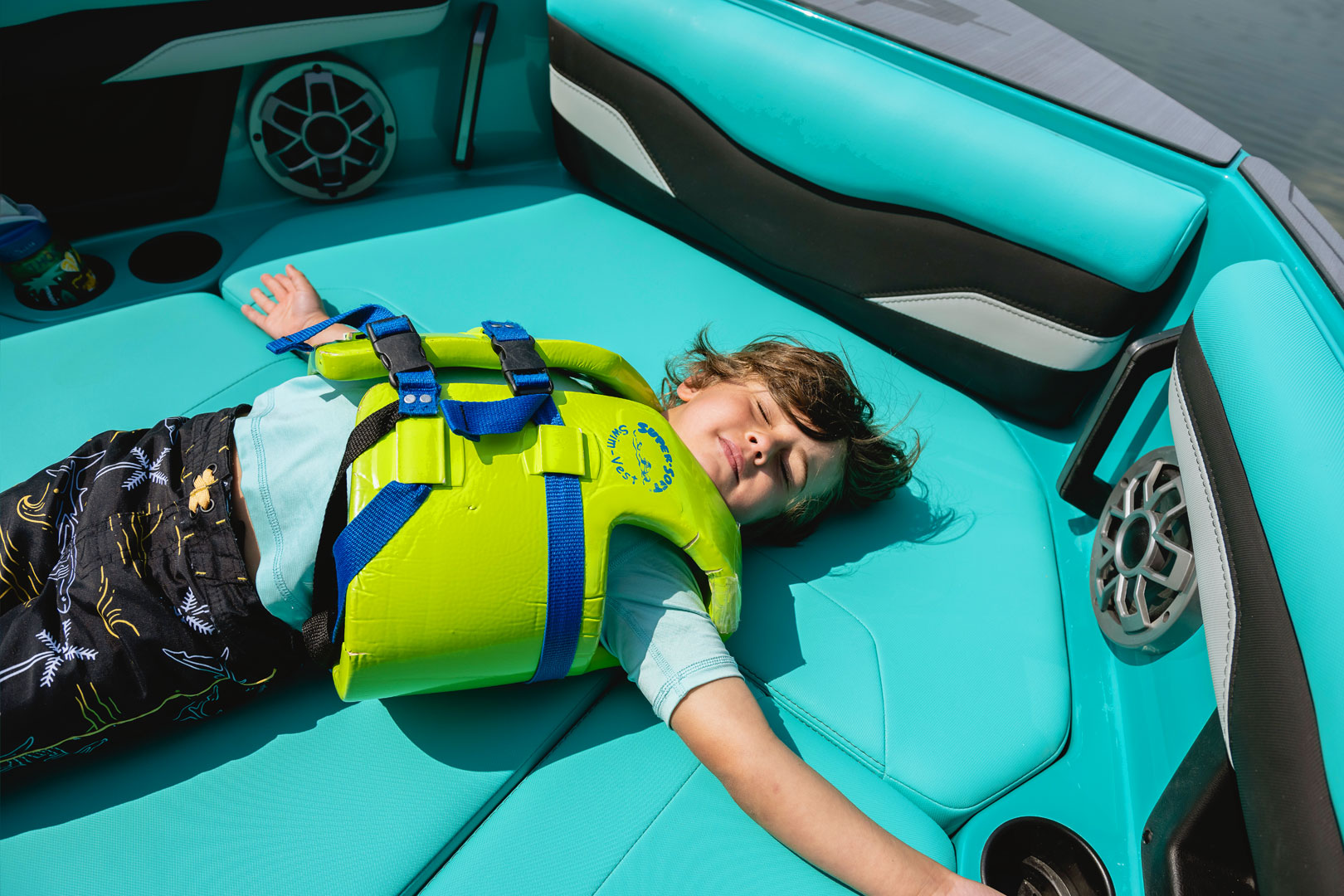Kid Taking Nap in Bow of Axis T220