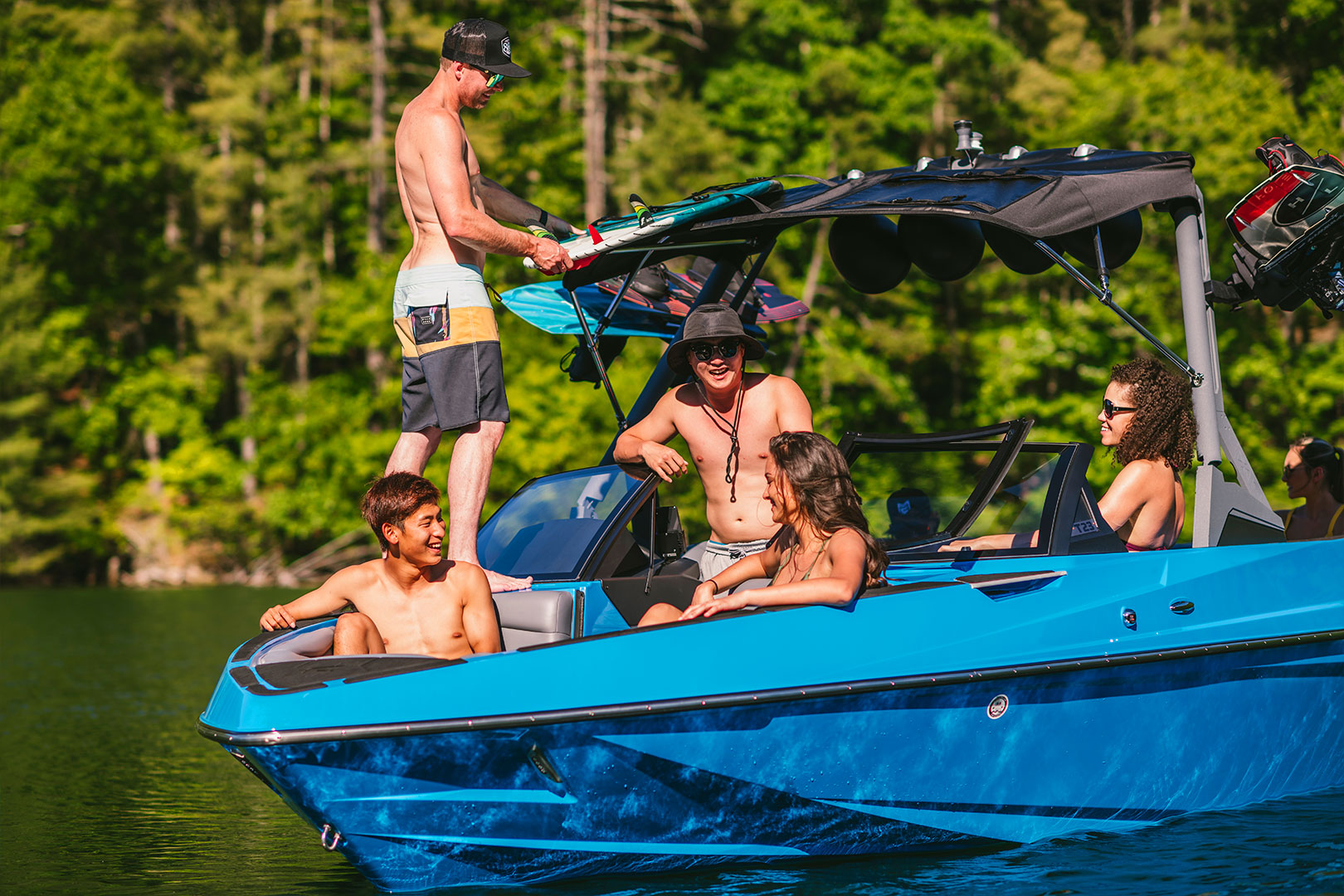 Friends Hanging Out in Bow of Axis T23