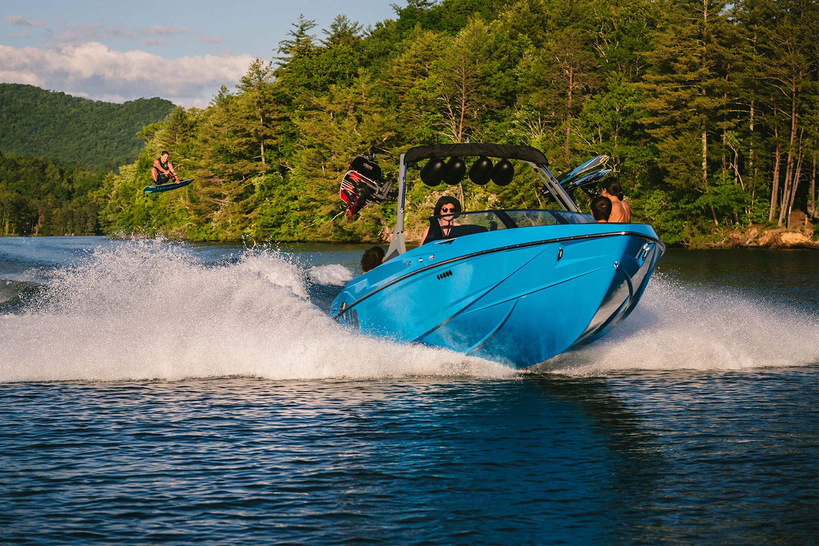 Axis T23 Pulling A Wake Boarder