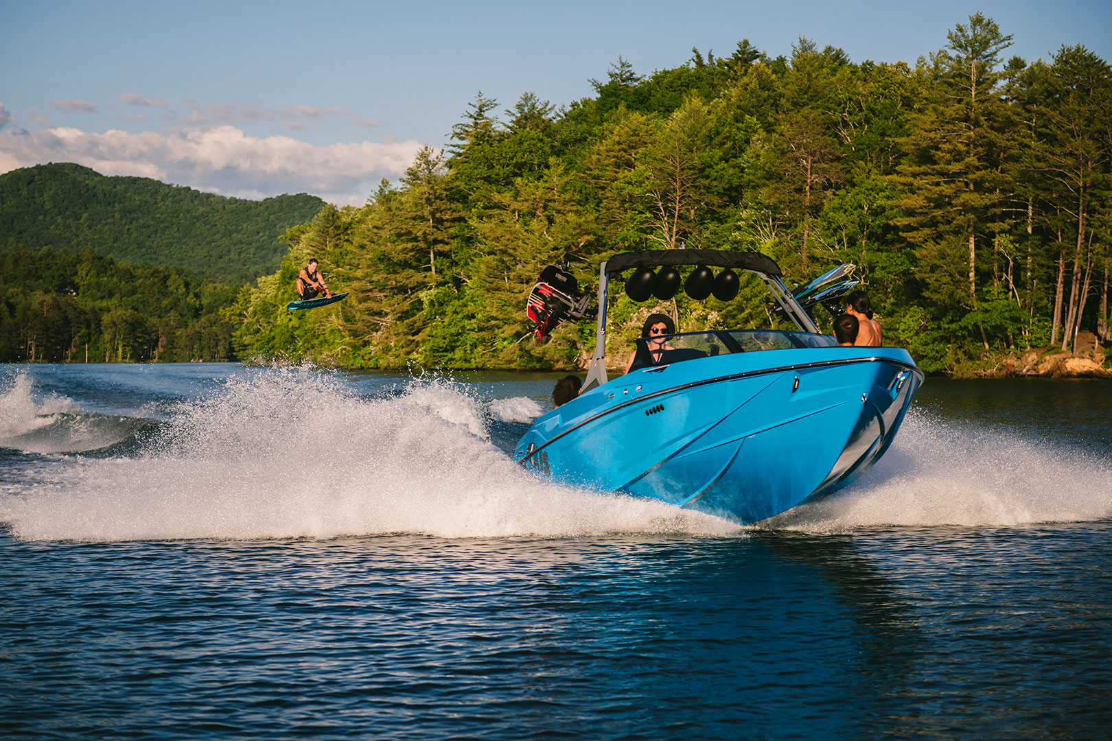 Axis T23 Pulling A Wake Boarder