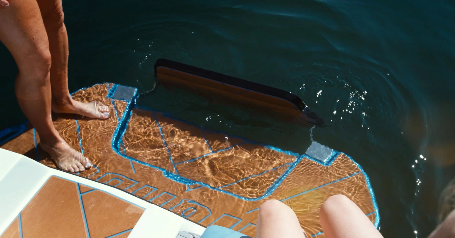 Powered Flip-Down Swim Step™