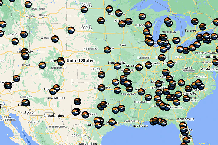 Malibu Boats Dealer Locator Map