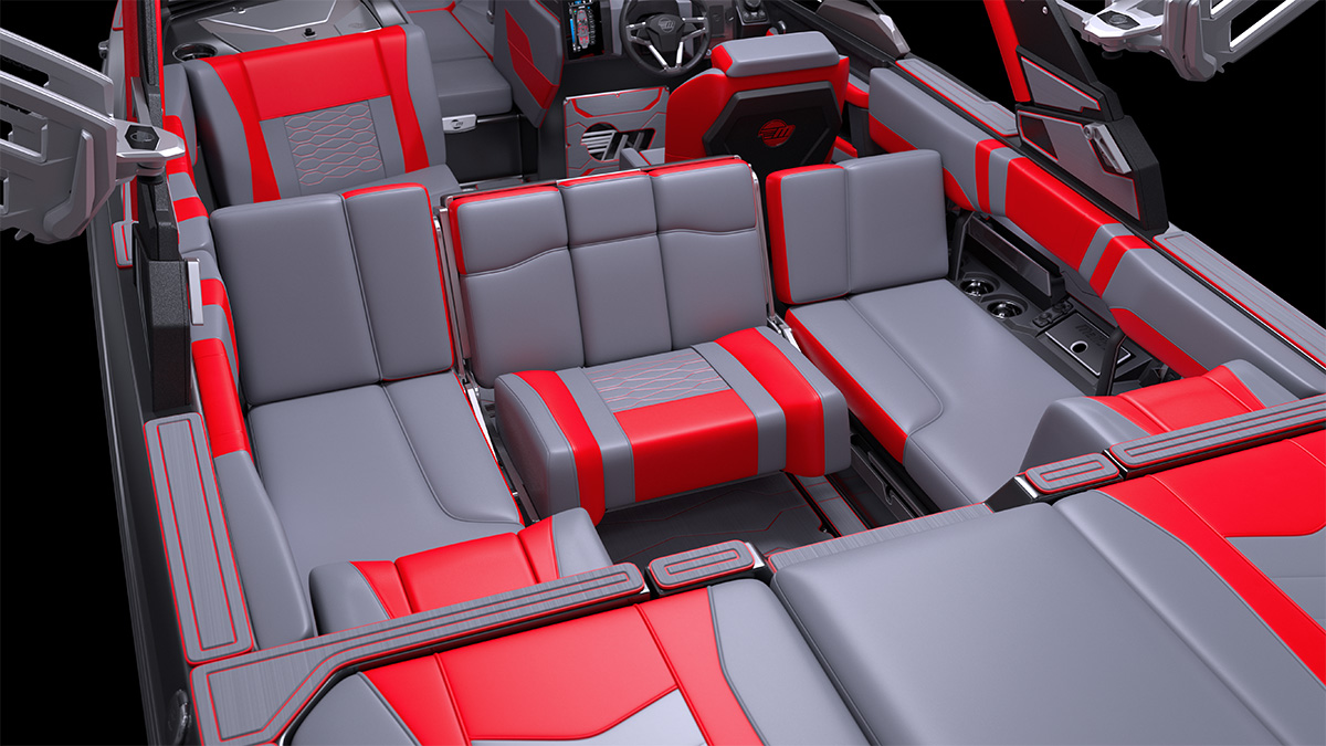 The 23 MXZ was designed to maximize interior space for your entire crew to enjoy as well as having storage space for all your crew's gear.